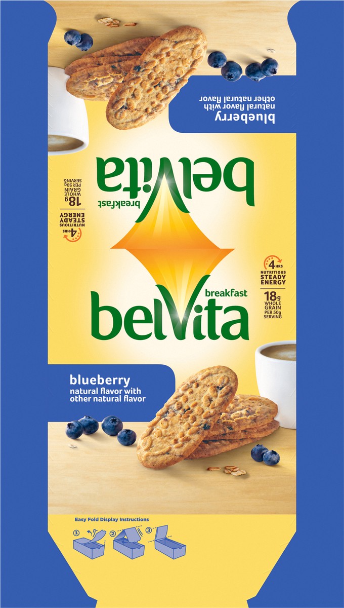 slide 4 of 9, belVita Blueberry Breakfast Biscuits, 8 Packs (4 Biscuits Per Pack), 14.08 oz