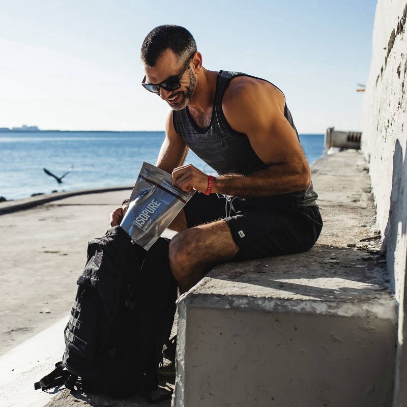 slide 3 of 5, Isopure Low Carb Protein Powder, Dutch Chocolate, 1 lb