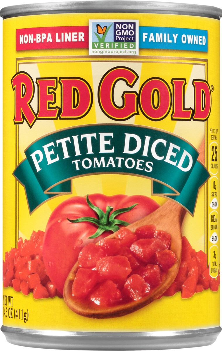 slide 3 of 6, Red Gold Petite Diced Tomatoes 14.5 oz, 14.5 oz