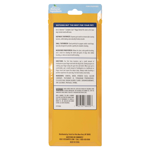 slide 4 of 5, ARM & HAMMER CompleteCare Puppy Peanut Butter Flavor Dental Kit 2.5 oz, 2.5 oz