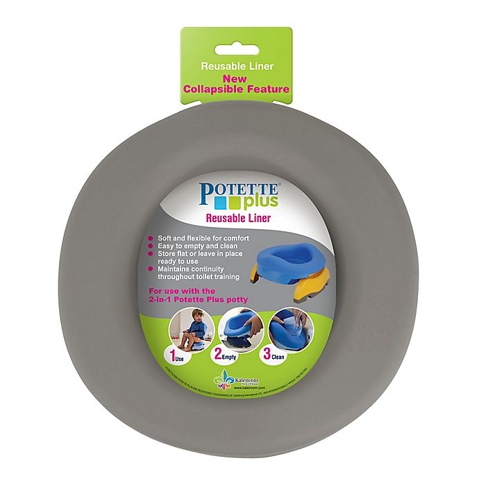 slide 3 of 12, Potette Plus Reusable Liner - Gray, 1 ct