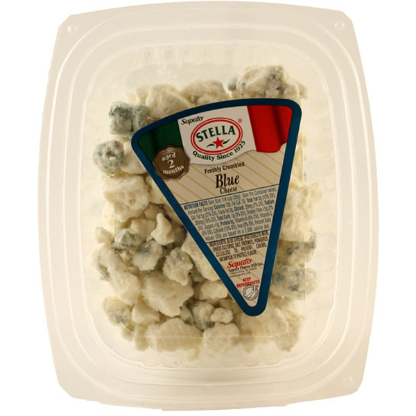 slide 1 of 1, Stella Crumbled Blue Cheese, per lb