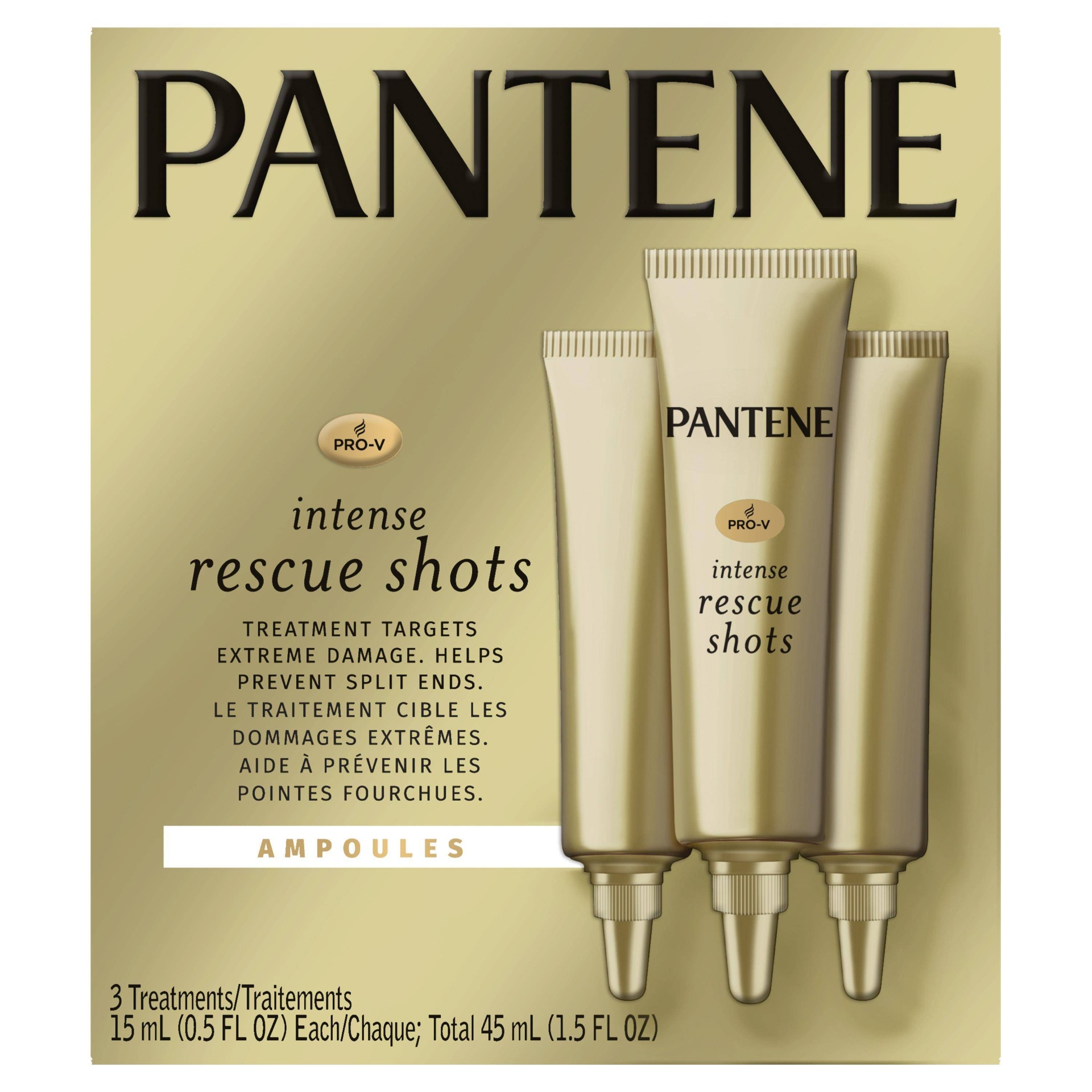 slide 1 of 1, Pantene Pro-V Intense Rescue Shots Hair Treatments, 3 ct; 0.5 fl oz