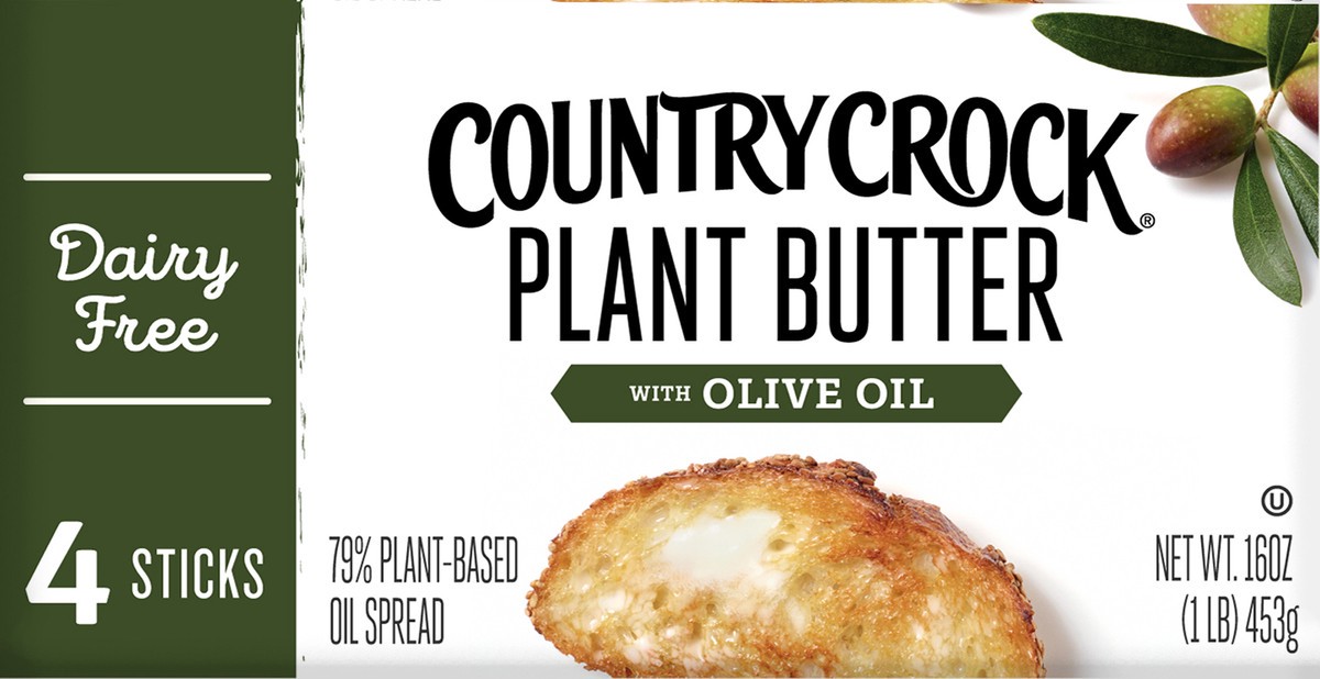 slide 2 of 11, Country Crock With Olive Oil Dairy Free Plant Butter Plant Butter 4 ea, 4 ct