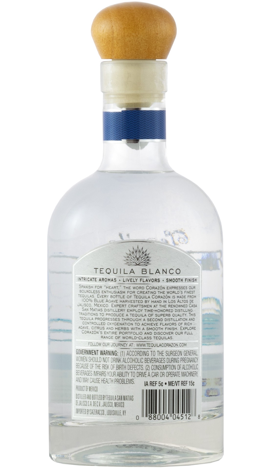 slide 2 of 2, Corazón Blanco Tequila 375ml 80 Proof, 375 ml