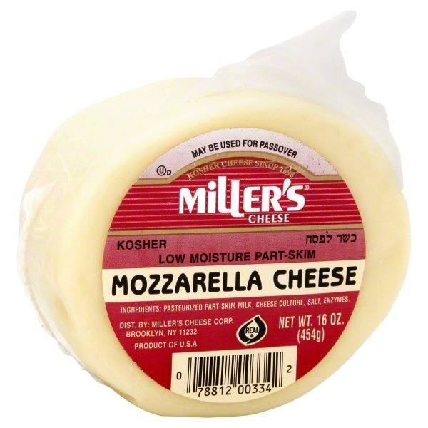 slide 1 of 1, Miller's Mozzarella Cheese, 16 oz