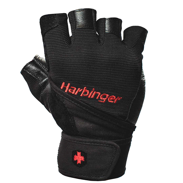 slide 1 of 2, Harbinger Men's Pro Wristwrap Gloves, LG