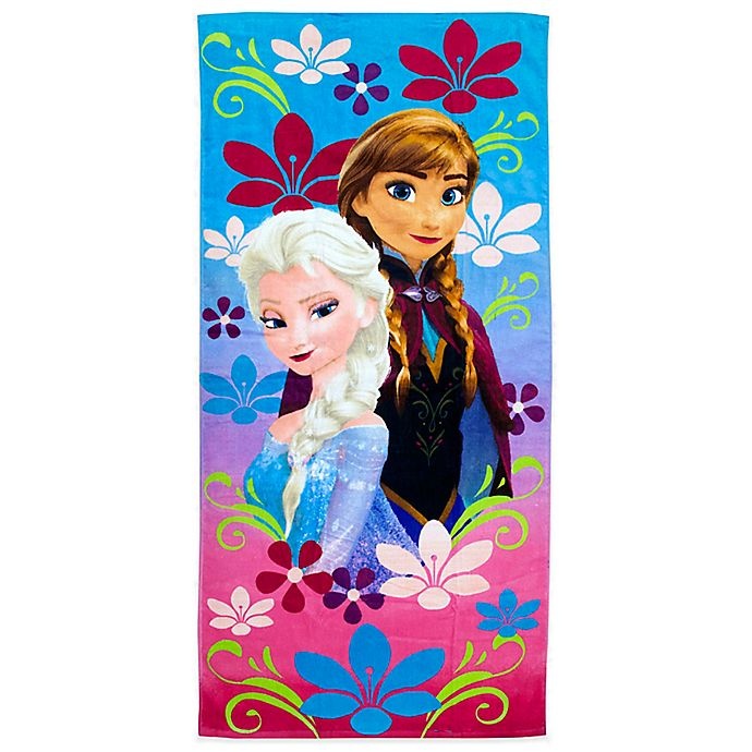 slide 1 of 1, Disney Frozen Anna and Elsa Beach Towel, 1 ct