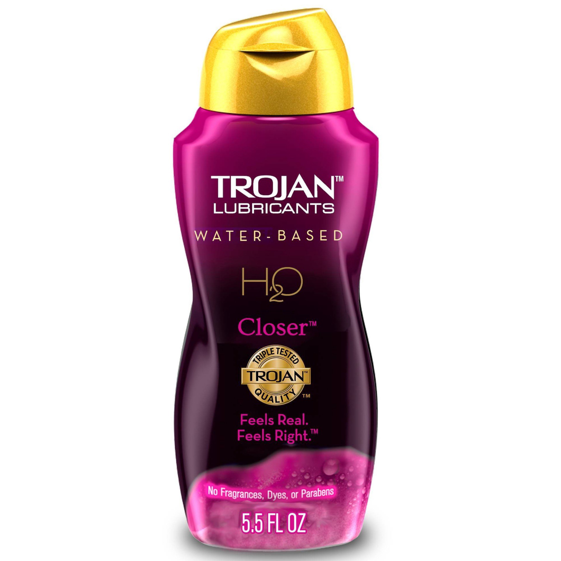 slide 1 of 9, Trojan Closer Water-Based H2O Personal Lubricant 5.5 oz, 5.5 fl oz