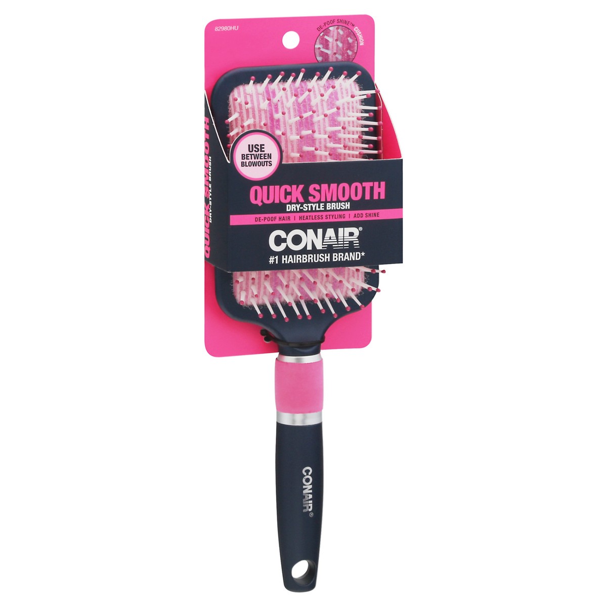 slide 9 of 9, Conair Quick Smooth Dry-Style Hair Brush 1 ea, 1 ct