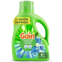 Gain Liquid Laundry Detergent, Waterfall Delight, 61 Loads