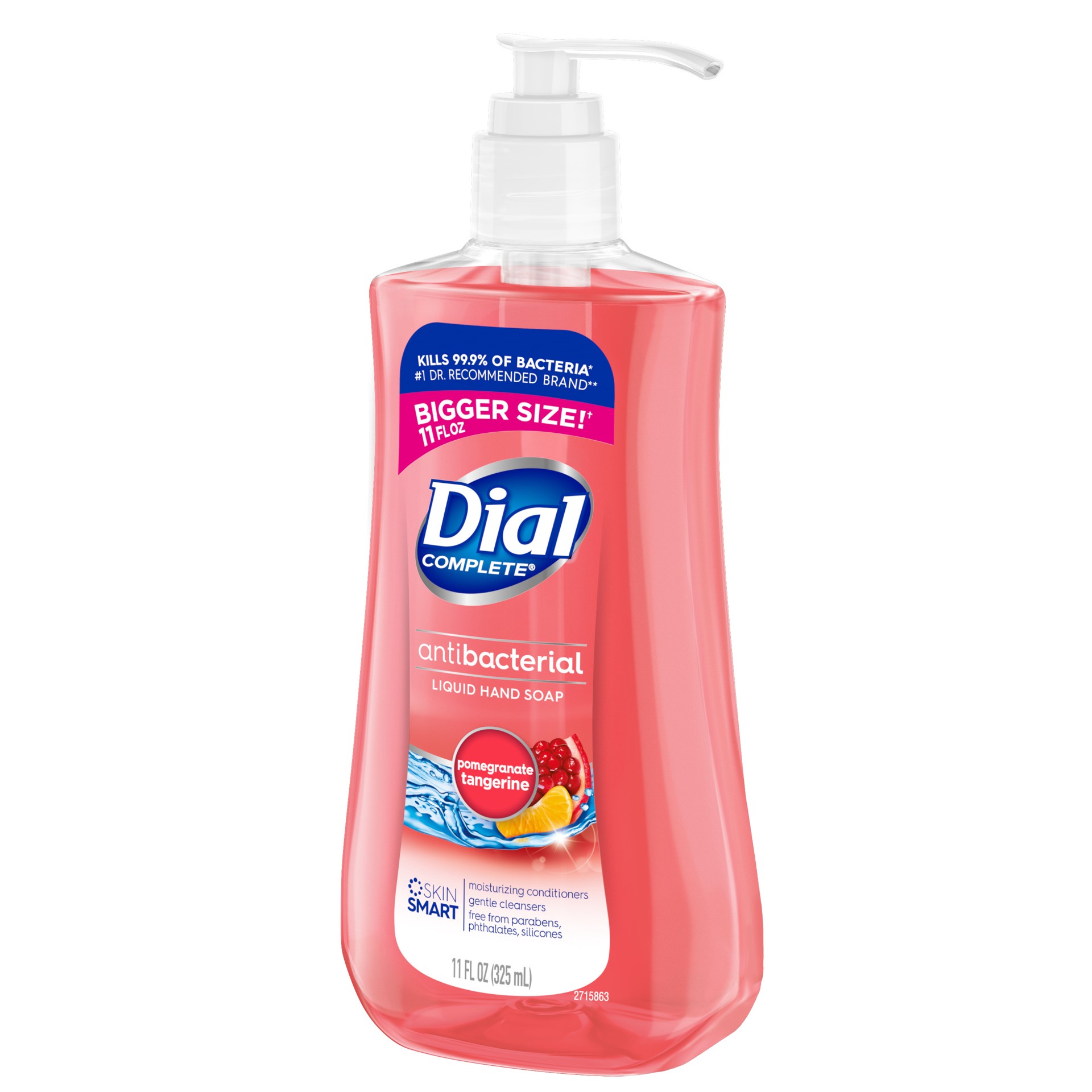 slide 3 of 5, Dial Antibacterial Defense Pomegranate Tangerine Scent Hand Soap + Aloe 11 fl oz, 11 fl oz