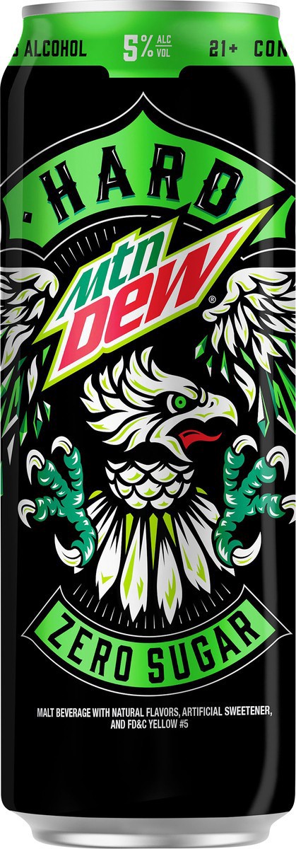 slide 2 of 2, Mountain Dew Hard Mountain Dew Original, 5% ABV (24 fl. oz. Can), 24 fl oz
