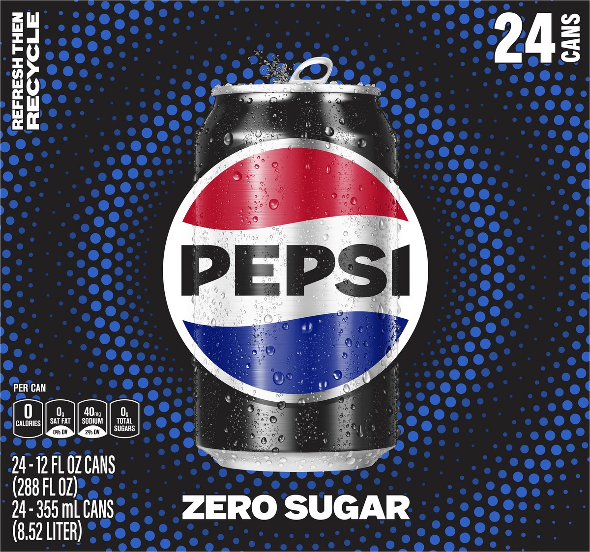 slide 4 of 6, Pepsi Zero Sugar, 24 ct; 12 oz