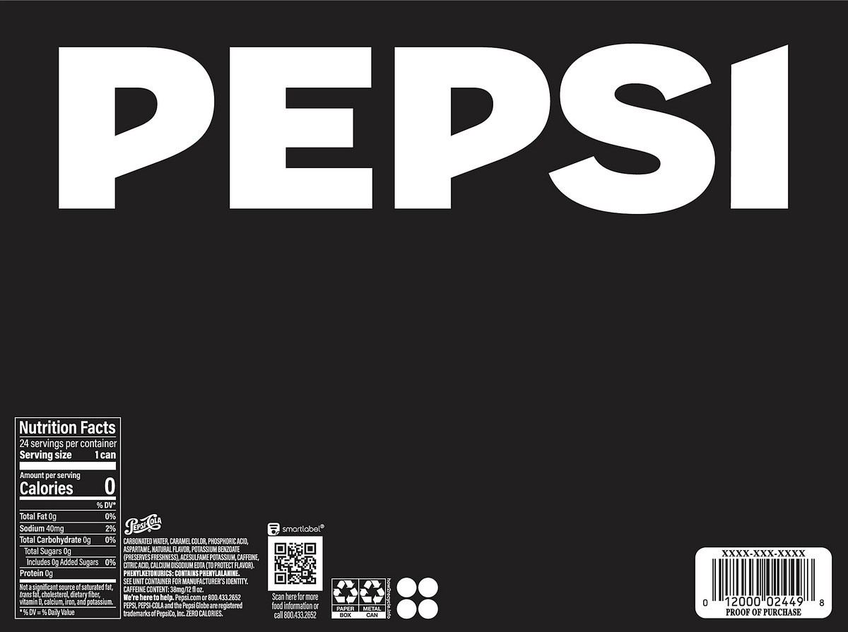slide 6 of 6, Pepsi Zero Sugar, 24 ct; 12 oz