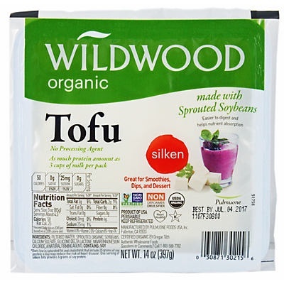 slide 1 of 1, Wildwood Organic Sprouted Soybean Water Packed Silken Tofu, 14 oz
