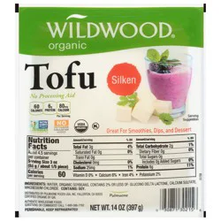 Wildwood Organic Sprouted Soybean Water Packed Silken Tofu