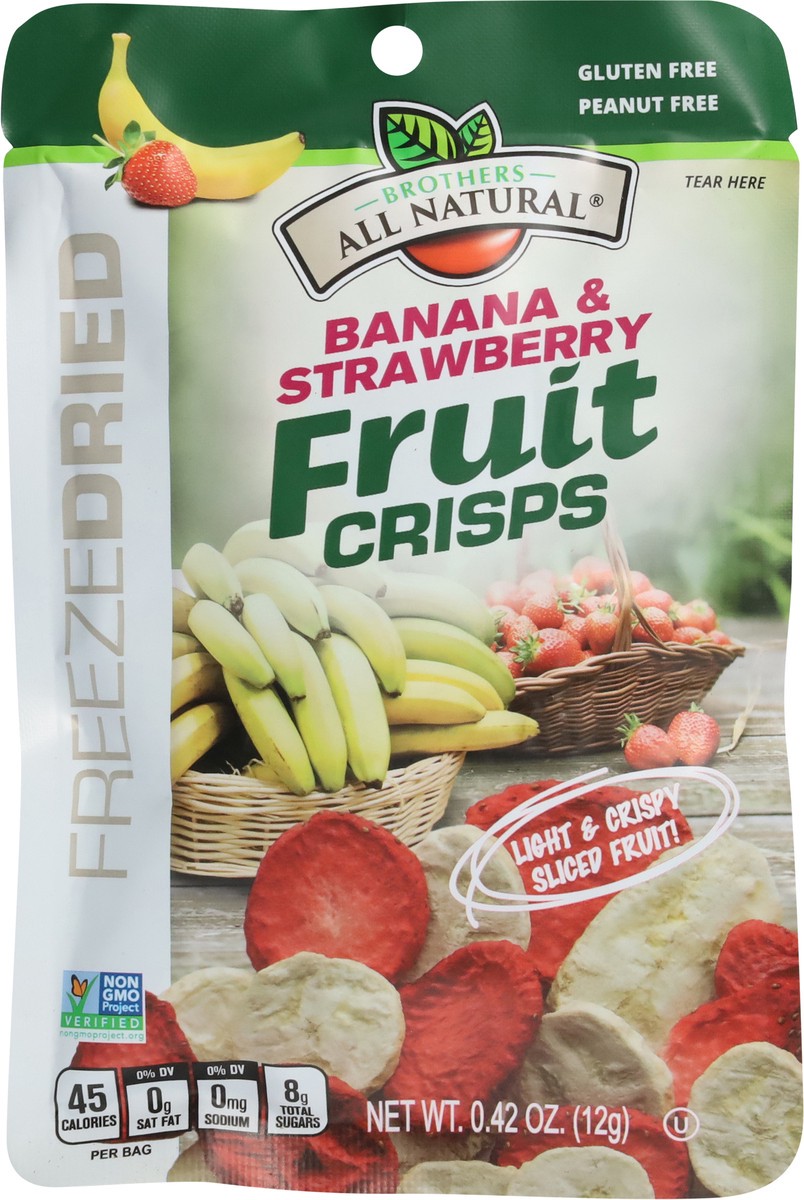 slide 4 of 9, Brothers All Natural Freeze Dried Banana & Strawberry Fruit Crisps 0.42 oz, 0.42 oz