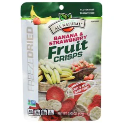 Brothers All Natural Freeze Dried Banana & Strawberry Fruit Crisps 0.42 oz