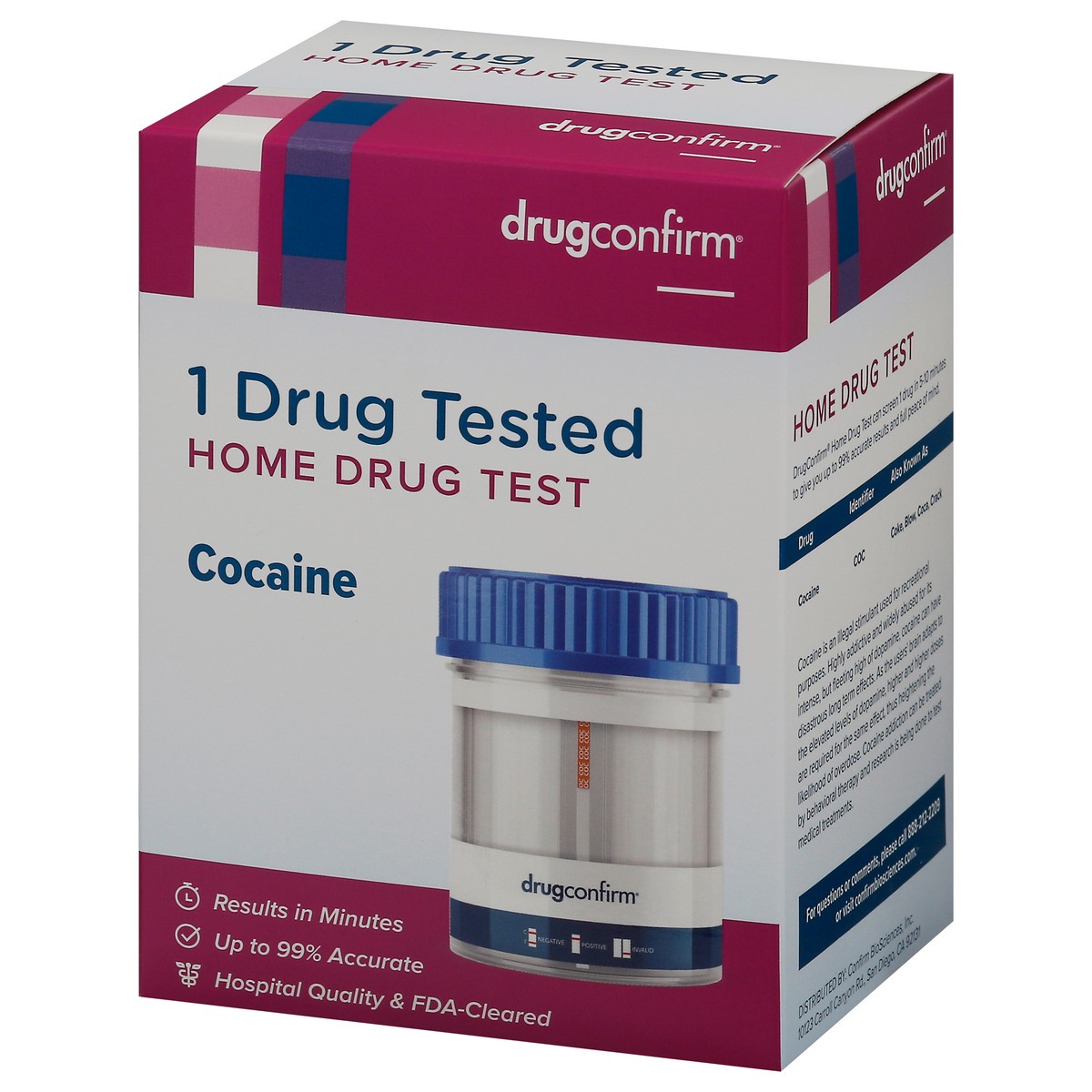 slide 6 of 11, DrugConfirm Cocaine Home Drug Test 1 ea, 1 ct