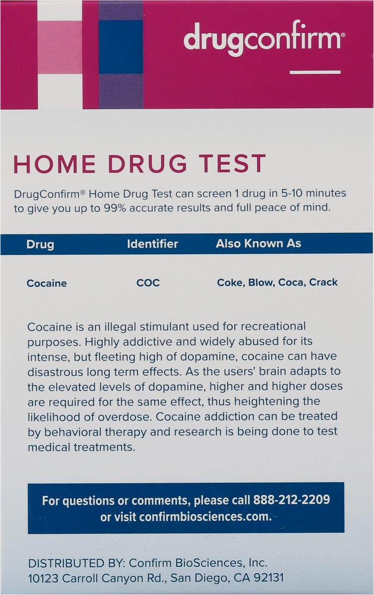 slide 3 of 11, DrugConfirm Cocaine Home Drug Test 1 ea, 1 ct