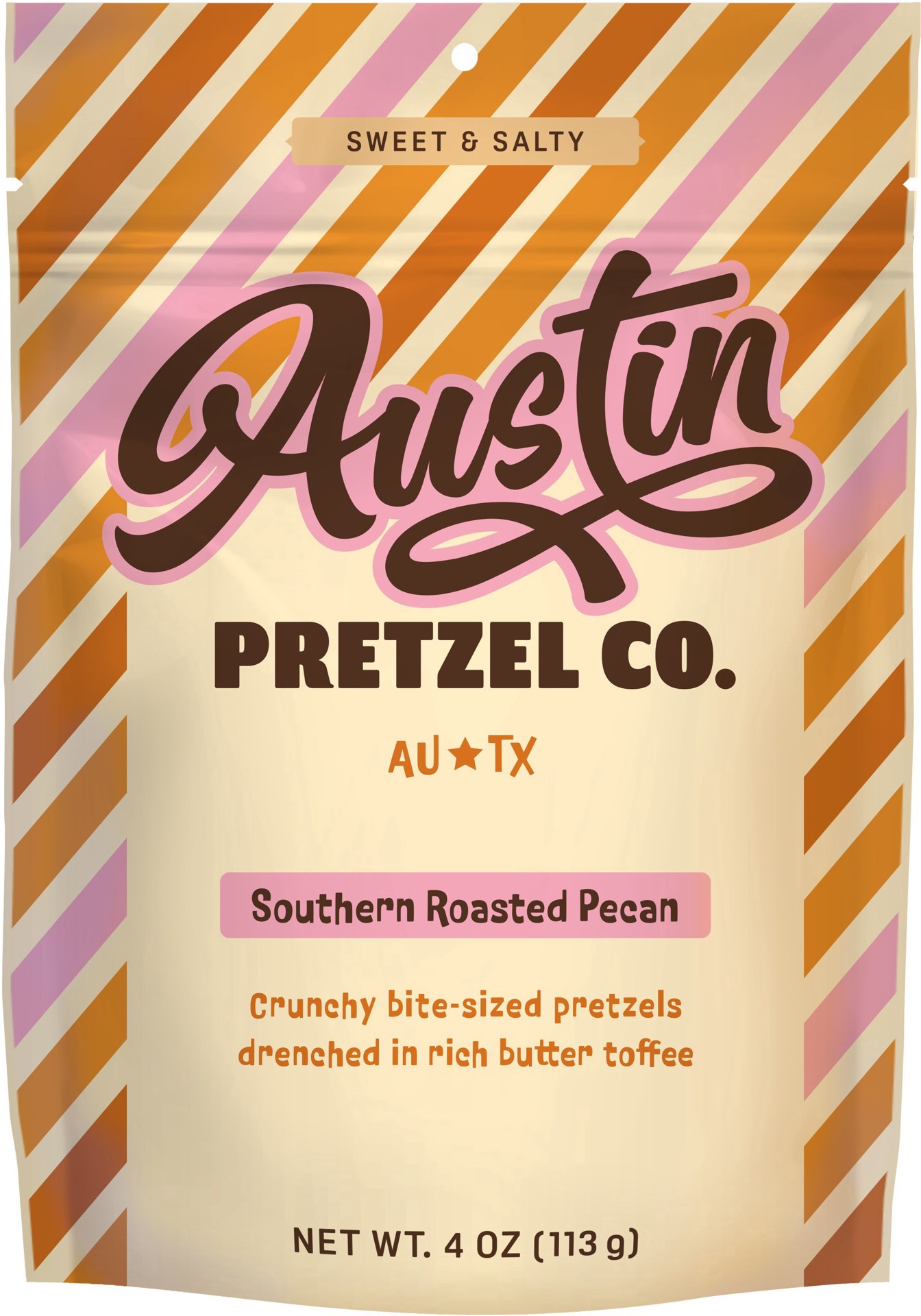 slide 1 of 1, Austin Prezel Co Sthn Rstd Pecan, 4 oz