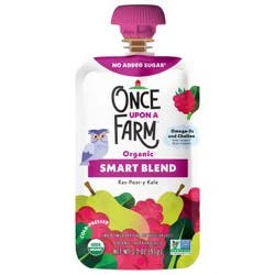 Once Upon a Farm Smart Blend Ras-Pear-y Kale Pouch, 3.2oz