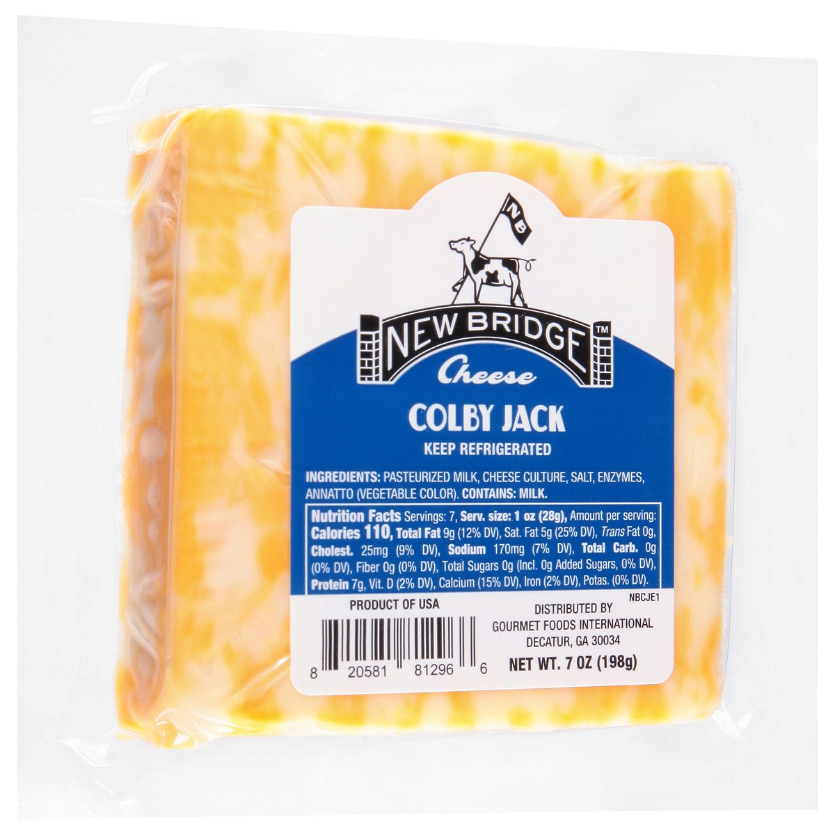 slide 3 of 10, New Bridge Cheese, Colby Jack, 7 oz