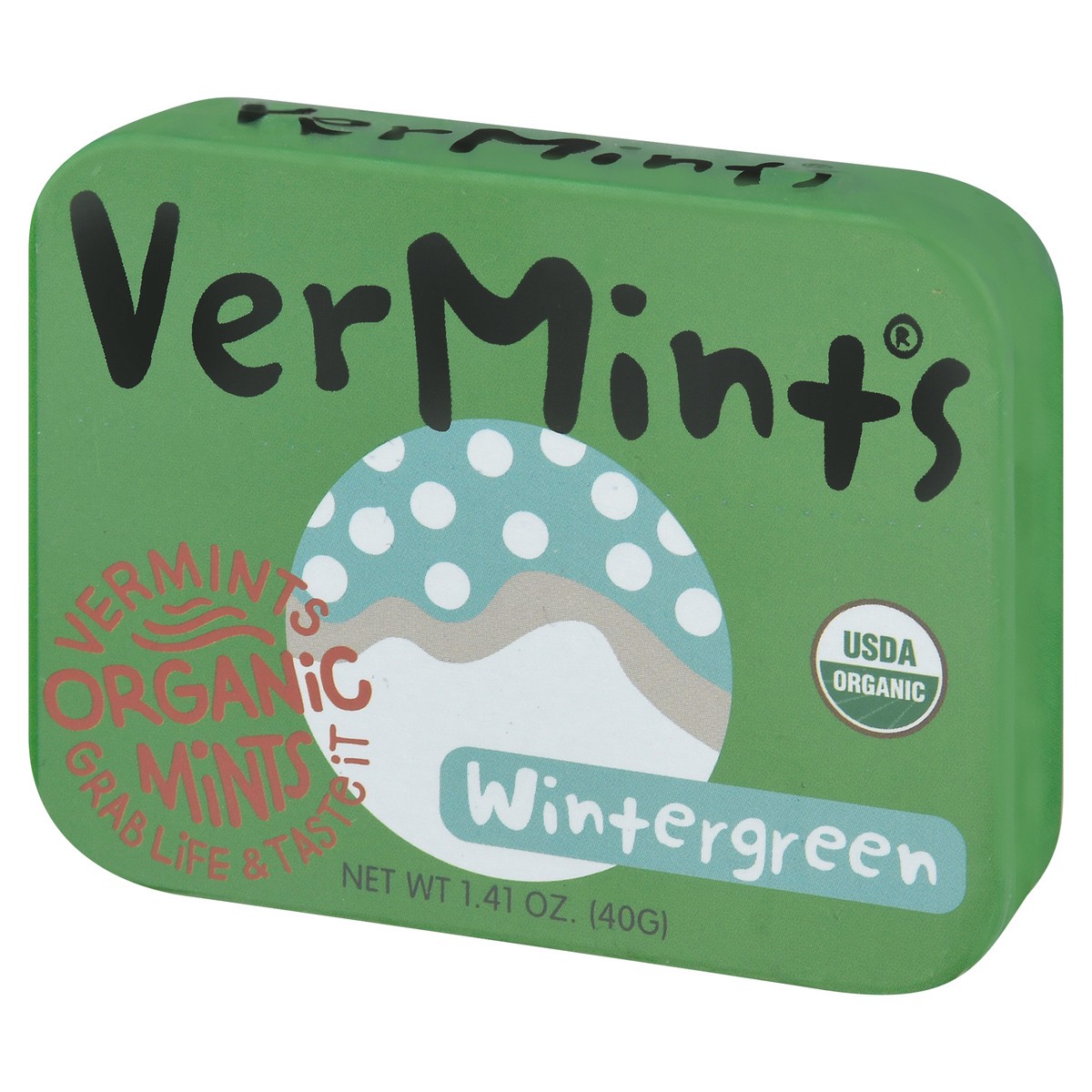 slide 2 of 13, VerMints Organic Wintergreen Mints 1.41 oz, 1.41 oz