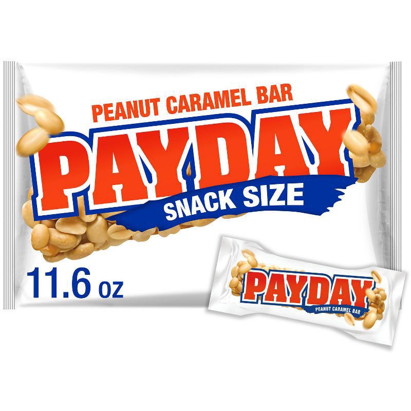 slide 1 of 6, Payday Peanut Caramel Snack Size Candy Bag, 11.6 oz, 11.6 oz