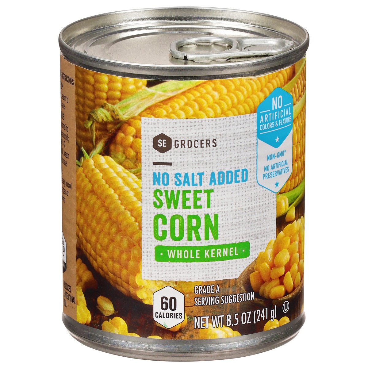 slide 4 of 11, SE Grocers Corn Whole Kernel No Salt Added, 8 oz