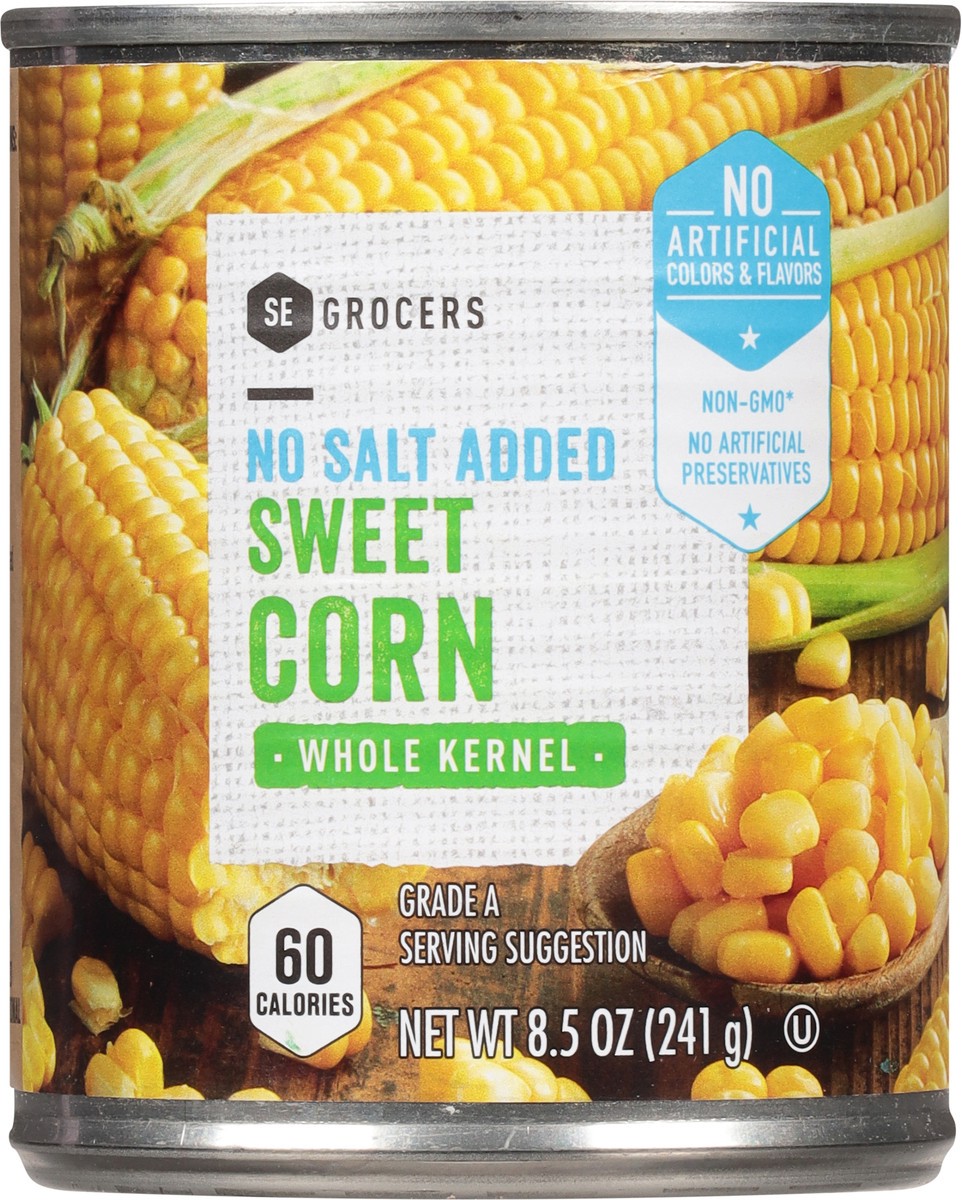 slide 9 of 11, SE Grocers Corn Whole Kernel No Salt Added, 8 oz