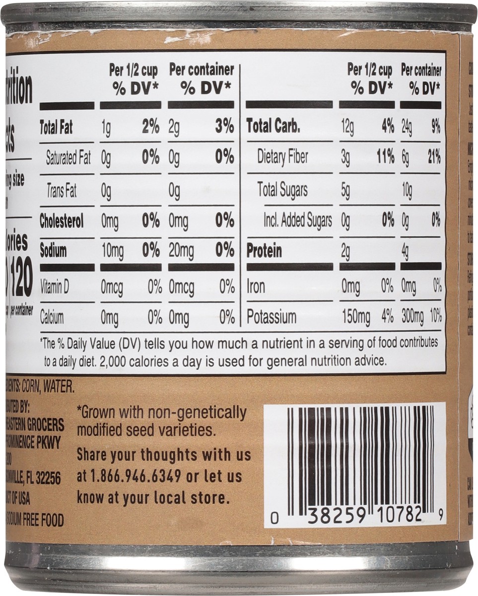 slide 3 of 11, SE Grocers Corn Whole Kernel No Salt Added, 8 oz