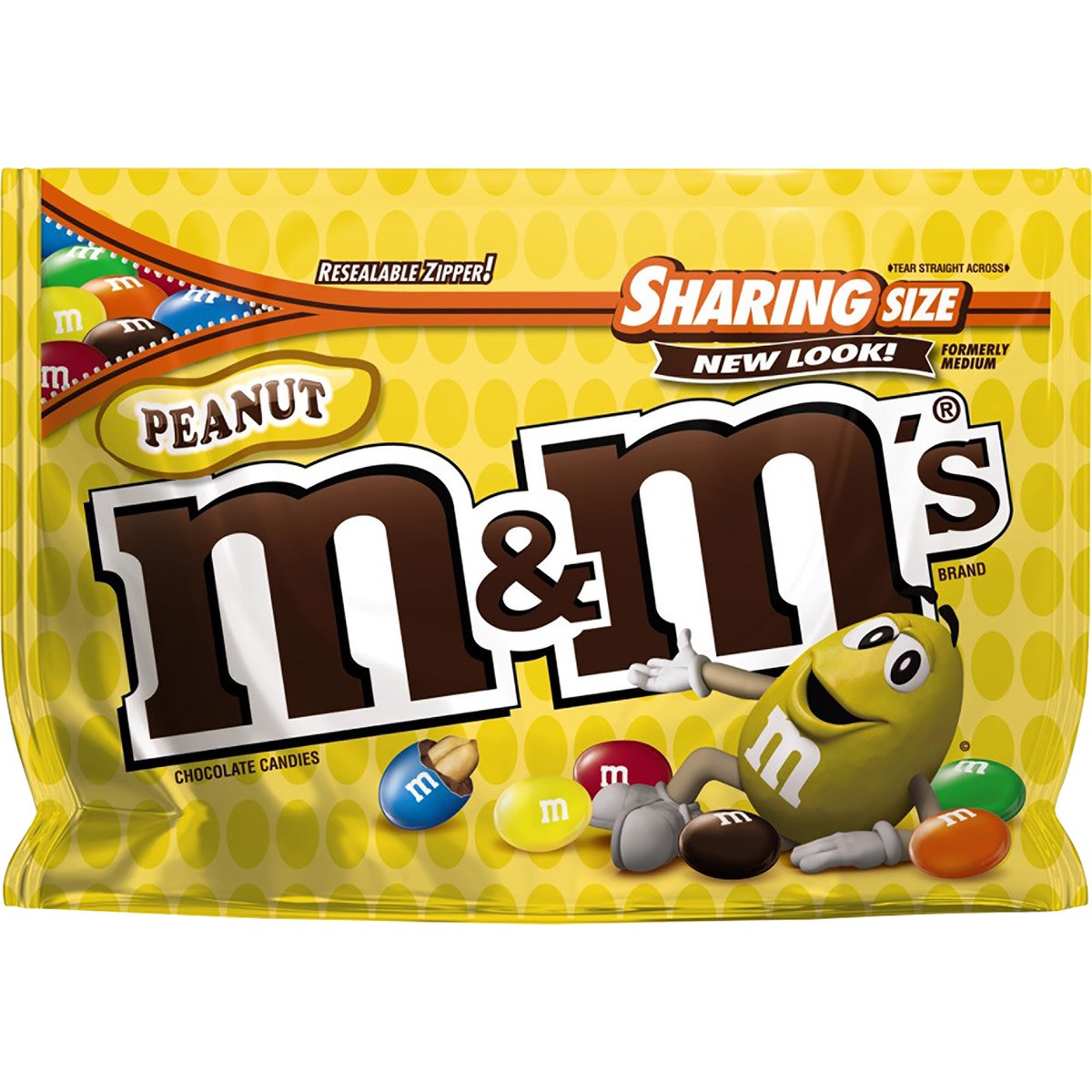 slide 1 of 8, M&M's Peanut Milk Chocolate Candy, Sharing Size, 10.7 oz Bag, 10.7 oz