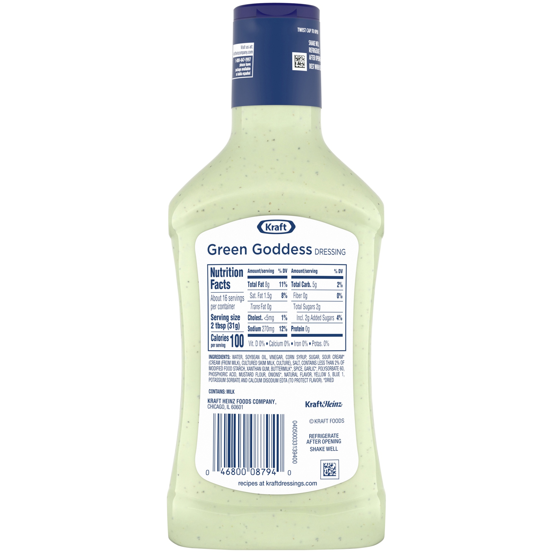 Kraft Green Goddess Salad Dressing 16 fl oz Shipt