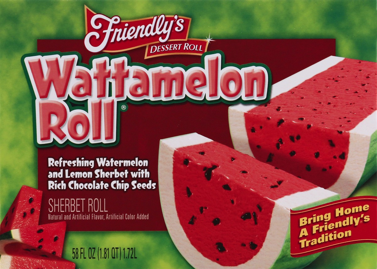 slide 2 of 14, Friendly's Dessert Roll Wattamelon Roll Sherbet Roll 58 fl oz, 58 fl oz