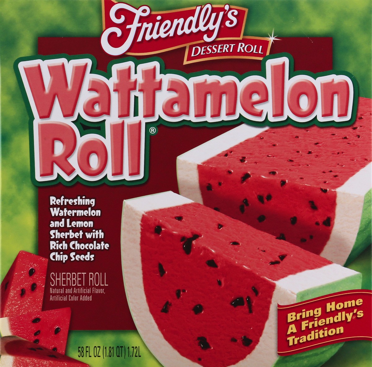 slide 14 of 14, Friendly's Dessert Roll Wattamelon Roll Sherbet Roll 58 fl oz, 58 fl oz