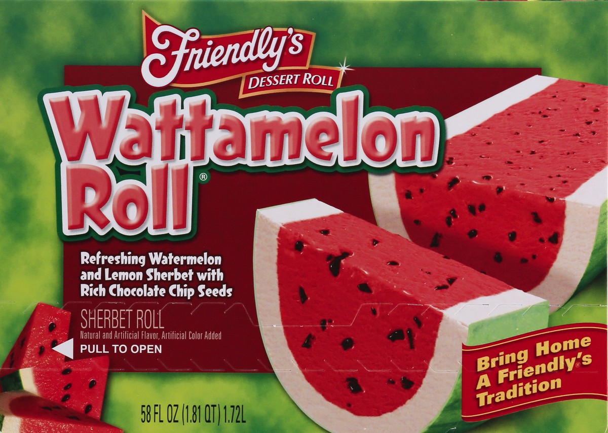 slide 5 of 14, Friendly's Dessert Roll Wattamelon Roll Sherbet Roll 58 fl oz, 58 fl oz