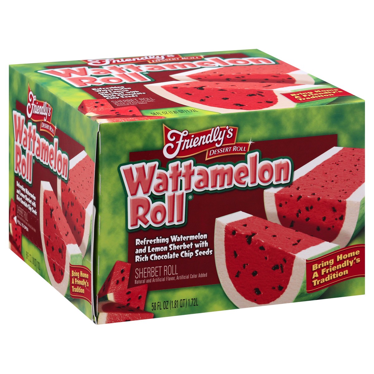 slide 6 of 14, Friendly's Dessert Roll Wattamelon Roll Sherbet Roll 58 fl oz, 58 fl oz