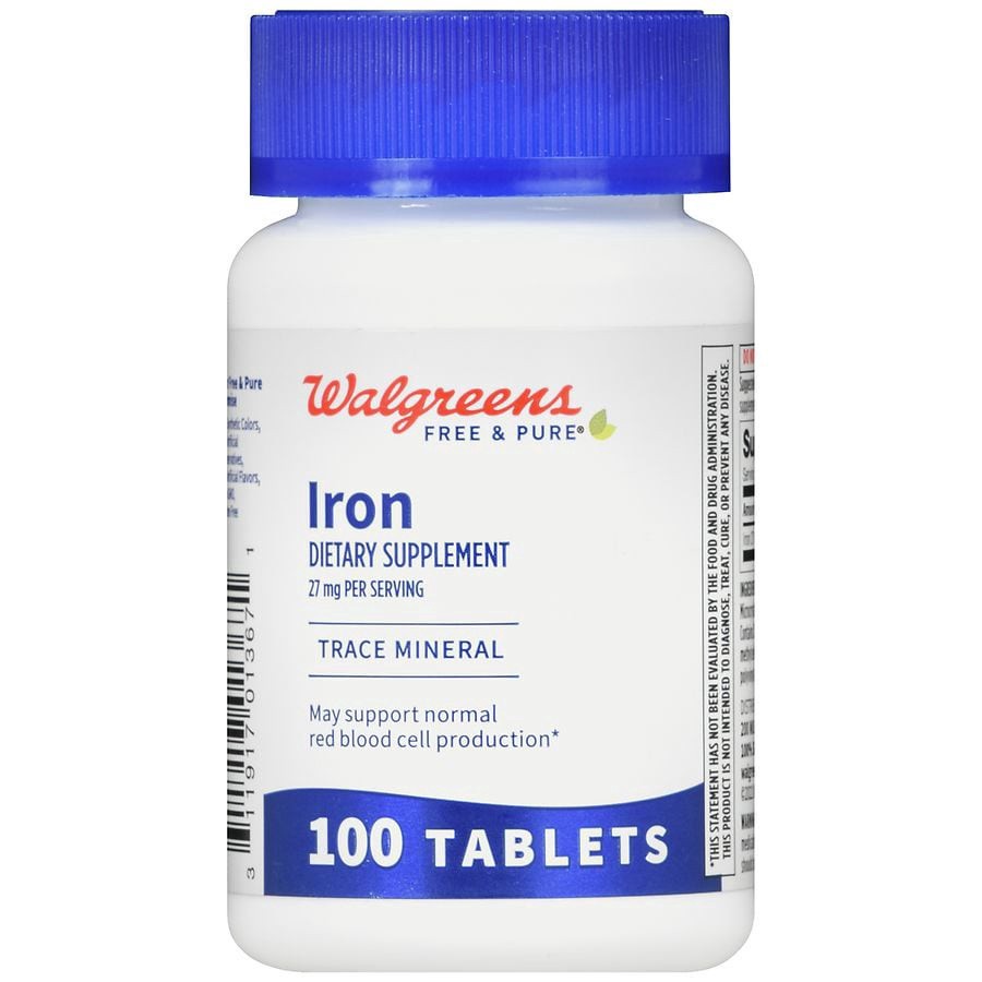 slide 5 of 5, Walgreens Iron Tablets, 100 ct