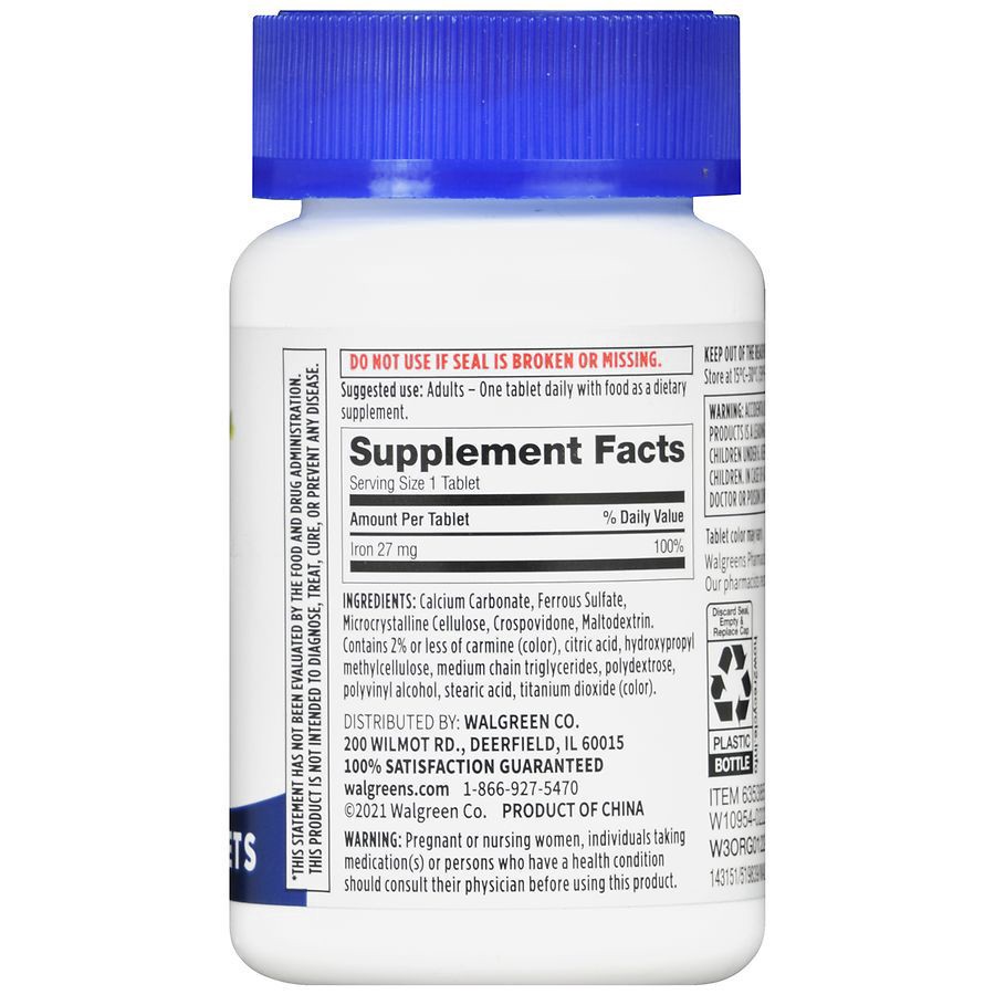 slide 2 of 5, Walgreens Iron Tablets, 100 ct