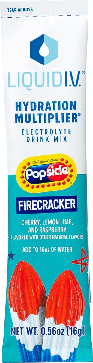slide 8 of 8, Liquid I.V. Hydration Multiplier - Popsicle Firecracker - Hydration Powder Packets | Electrolyte Powder Drink Mix | Convenient Single-Serving Sticks | Non-GMO | Single Stick, 0.56 oz
