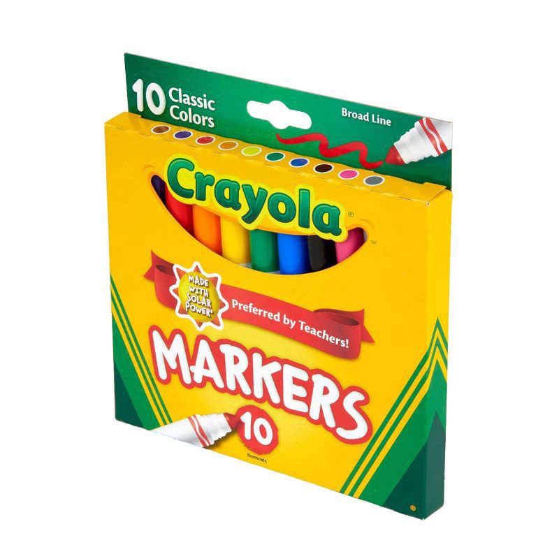 slide 2 of 5, Crayola Broad Line Classic Colors Nontoxic Markers 10 ea, 10 ct