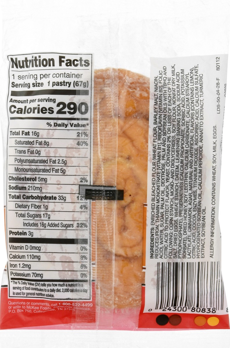 slide 13 of 13, Little Debbie Snack Cakes, Little Debbie Snack Honey Bun, 2.3 oz