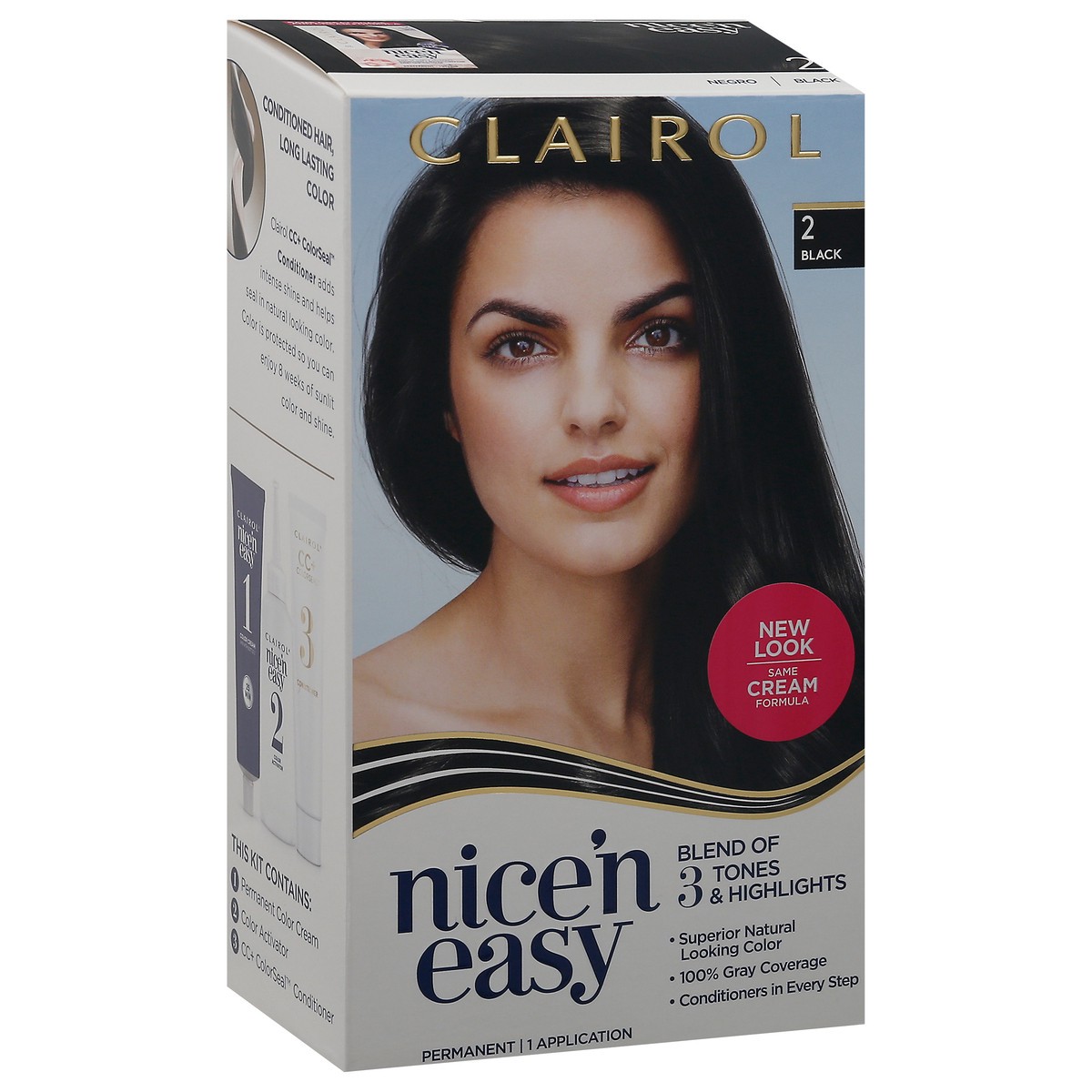 slide 5 of 9, Nice’n Easy Clairol Nice 'N Easy 2 Black, 1 ct