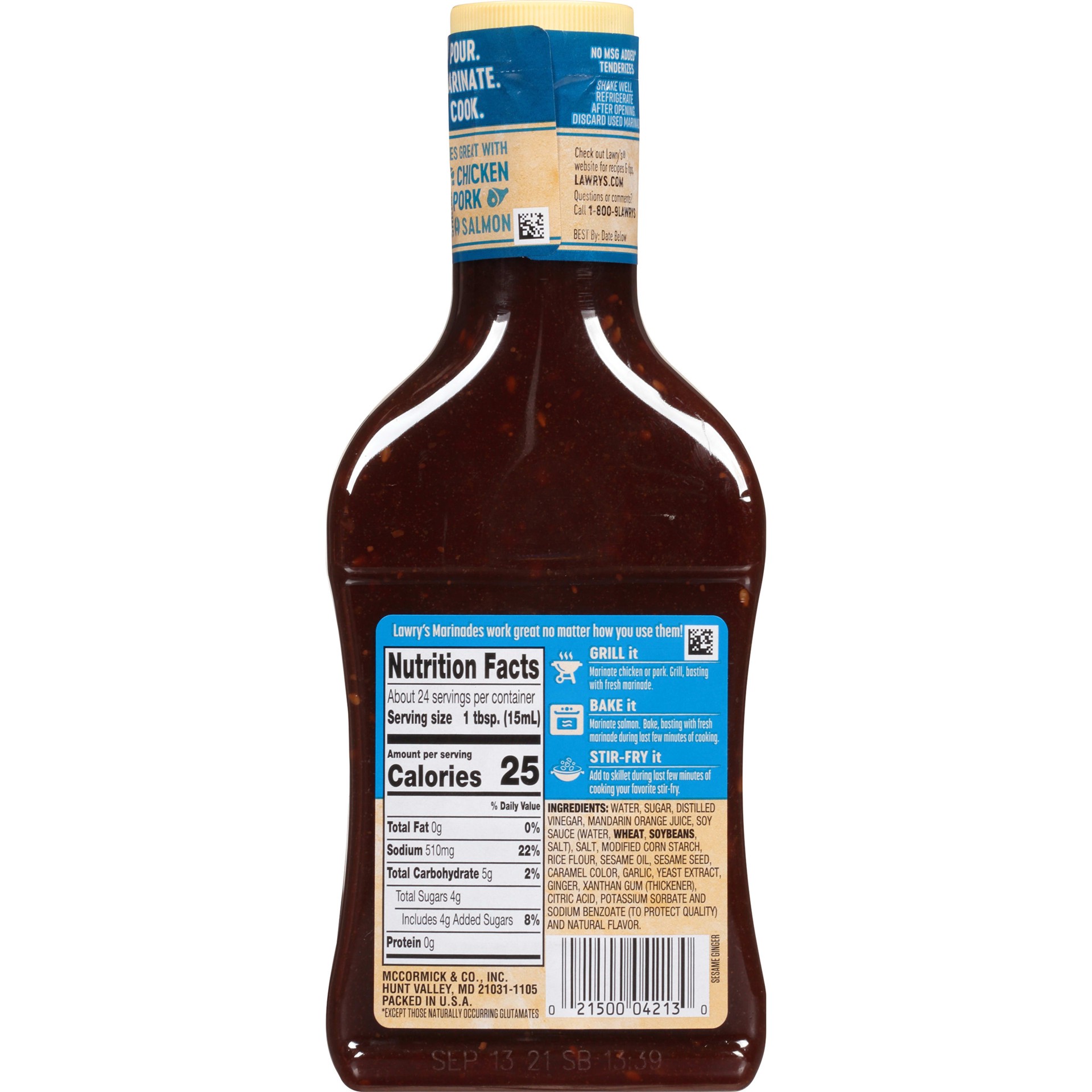 slide 4 of 5, Lawry's Sesame & Ginger Marinade, 12 oz