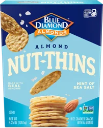 Blue Diamond Nut Thins Crackers, Hint of Sea Salt, 4.25oz Box