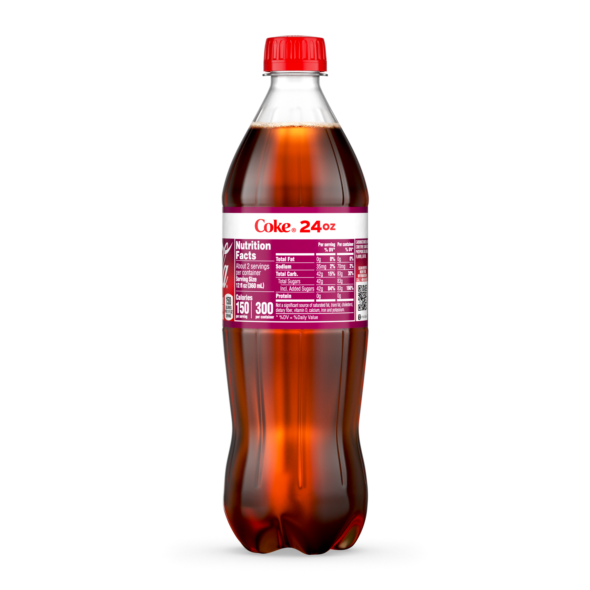 slide 3 of 5, Coca-Cola Cherry Soda Soft Drink, 24 fl oz, 24 fl oz