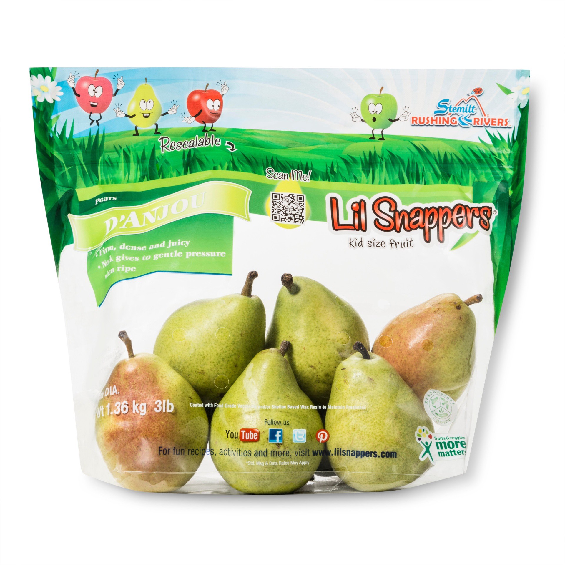 slide 1 of 2, Stemilt Lil Snappers Pears Bartlett, 3 lb