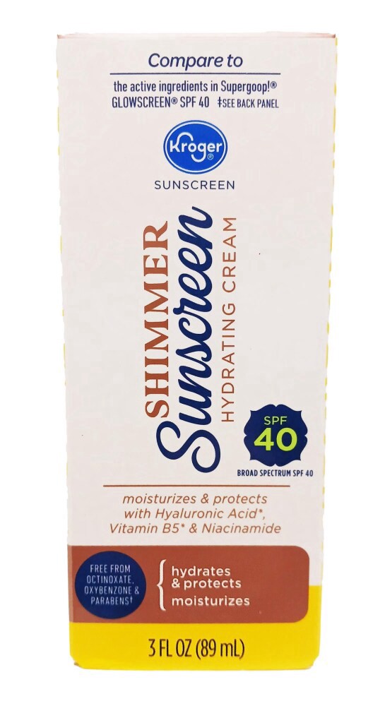 slide 1 of 1, Kroger® Shimmer Sunscreen SPF 40, 3 fl oz